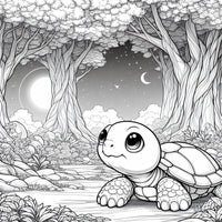 Mystical Monkey Toes - Adorable Turtle Coloring Sheets With Stackable Crayon