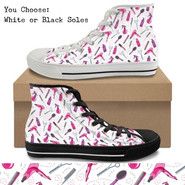 Hair Stylist CANVAS HIGH TOP SHOES **REQUEST A PREORDER INVOICE**