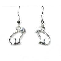 Amy Foxy Style Handmade Earrings - Small Outline Cat