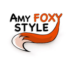 Amy Foxy Style logo featuring a drawn fox tail