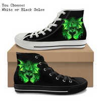 Evil Dragon CANVAS HIGH TOP SHOES **REQUEST A PREORDER INVOICE**