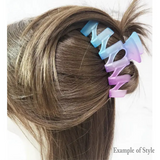 Funteze Translucent Ombré Ribbon Hair Claw Clip - ORCHID