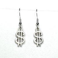 Amy Foxy Style Handmade Earrings - Money Charms: Small Dollar Signs