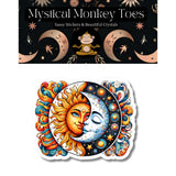 Mystical Monkey Toes - Beautiful Sun and Moon Sticker