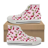 Polka Dot Cherries CANVAS HIGH TOP SHOES **REQUEST A PREORDER INVOICE**