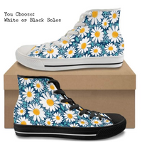 Daisies CANVAS HIGH TOP SHOES **REQUEST A PREORDER INVOICE**