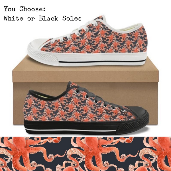 Octopus Chain Kitty Kicks™️ CANVAS LOW TOP SHOES **REQUEST A PREORDER INVOICE** ($5 deposit will be applied to your full invoice)
