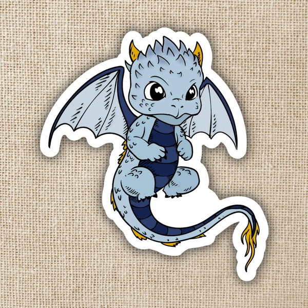 Kingdom of Threads - Blue Baby Dragon Sticker