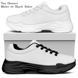 Solid White MODERN WALKING SHOES **REQUEST A PREORDER INVOICE**