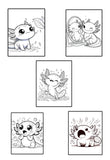 Mystical Monkey Toes - Adorable Axolotl Coloring Sheets With Stackable Crayon