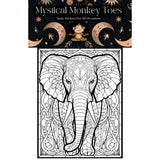 Mystical Monkey Toes - Beautiful Animals Coloring Sheets With Stackable Crayon