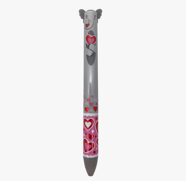 SNIFTY Twice as Nice 2-Color Click Pen - Elephant Love