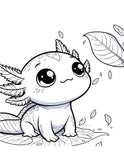 Mystical Monkey Toes - Adorable Axolotl Coloring Sheets With Stackable Crayon