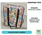 PP Shopping Tote - Delicate Skull Garden