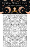 Mystical Monkey Toes - Mandala Coloring Sheets With Stackable Crayon