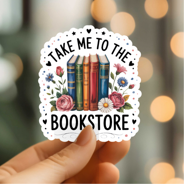 Mystical Monkey Toes - “Take Me To The Bookstore” Vinyl Sticker