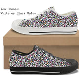 Rainbow Cheetah CANVAS LOW TOP SHOES **REQUEST A PREORDER INVOICE**
