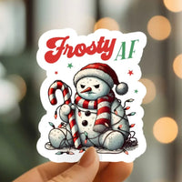 Mystical Monkey Toes - Frosty AF Snowman Vinyl Sticker