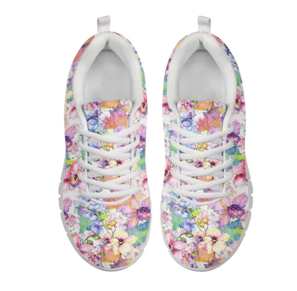 Water Color Wildflowers CLASSIC WALKING SHOES **REQUEST A PREORDER INVOICE**