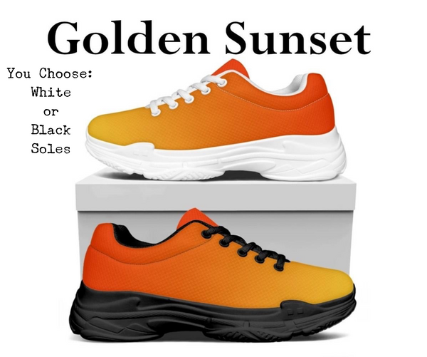 Ombre Golden Sunset Kitty Kicks™️ MODERN WALKING SHOES **REQUEST A PREORDER INVOICE** ($5 deposit will be applied to your full invoice)