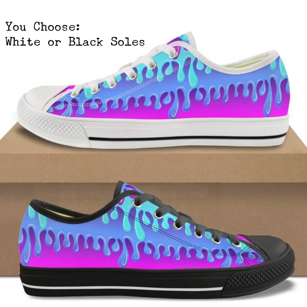 Blue Drip Kitty Kicks™️ CANVAS LOW TOP SHOES **REQUEST A PREORDER INVOICE** ($5 deposit will be applied to your full invoice)