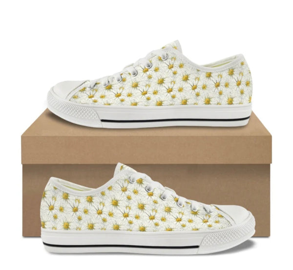 Nothing But Daisies Kitty Kicks™️ CANVAS LOW TOP SHOES **REQUEST A PREORDER INVOICE** ($5 deposit will be applied to your full invoice)
