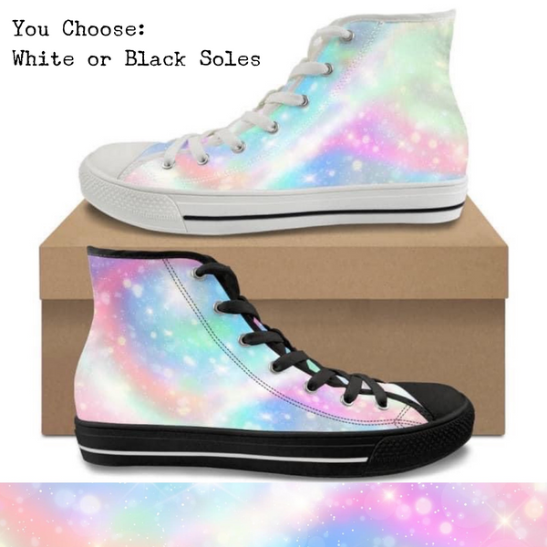 Unicorn Sky Kitty Kicks™️ CANVAS HIGH TOP SHOES **REQUEST A PREORDER INVOICE** ($5 deposit will be applied to your full invoice)