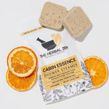 The Herbal Zen - Shower Steamer 2-Pack: CABIN ESSENCE (Cedarwood, Clove, Patchouli, Orange, and Clary Sage)