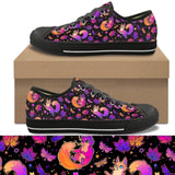Fall Fox Kitties CANVAS LOW TOP SHOES **REQUEST A PREORDER INVOICE**
