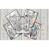 Mystical Monkey Toes - Beautiful Library Coloring Sheets With Stackable Crayon