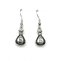 Amy Foxy Style Handmade Earrings - Money Charms: 3D Small Money Bags