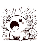 Mystical Monkey Toes - Adorable Axolotl Coloring Sheets With Stackable Crayon