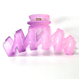 Funteze Translucent Ombré Ribbon Hair Claw Clip - ORCHID