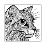 Mystical Monkey Toes - Beautiful Cat Face Coloring Sheets With Stackable Crayon