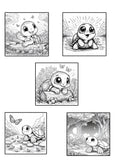 Mystical Monkey Toes - Adorable Turtle Coloring Sheets With Stackable Crayon