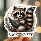 Mystical Monkey Toes - “Booktrovert” Raccoon Sticker