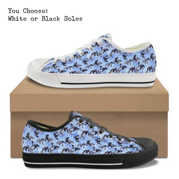 All The Orcas Kitty Kicks™️ CANVAS LOW TOP SHOES **REQUEST A PREORDER INVOICE** ($5 deposit will be applied to your full invoice)