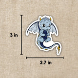 Kingdom of Threads - Blue Baby Dragon Sticker