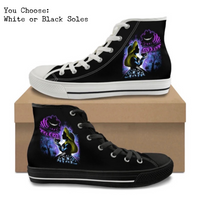 Wonderland Girl CANVAS HIGH TOP SHOES **REQUEST A PREORDER INVOICE**