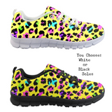 Yellow Cheetah Kitty Kicks™️ CLASSIC WALKING SHOES **REQUEST A PREORDER INVOICE** ($5 deposit will be applied to your full invoice)