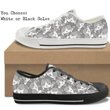 Grey Kitties CANVAS LOW TOP SHOES **REQUEST A PREORDER INVOICE**
