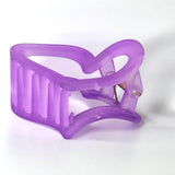 Love and Repeat Heart Hair Claw Clip - PURPLE