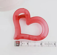 Love and Repeat Heart Hair Claw Clip - LEMON