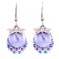 Eye Catching Jewelry - Lavender Mermaid Dragonfly Earrings