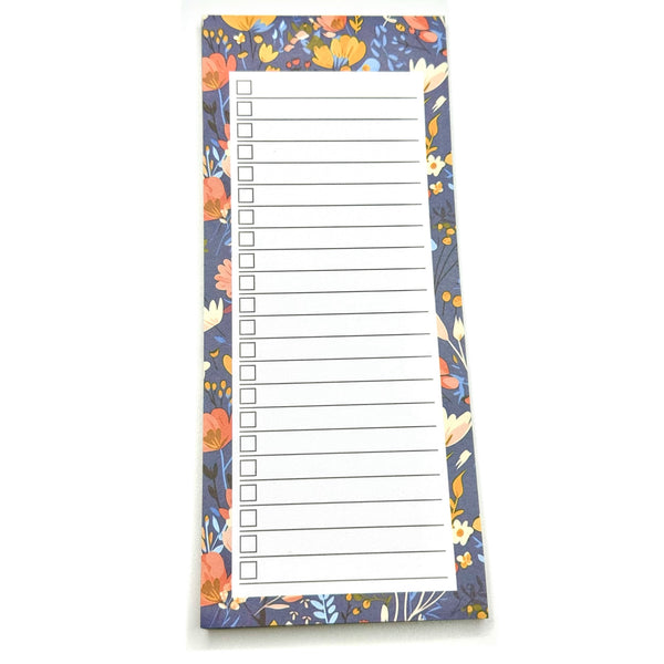 Hive - Magnetic Checklist Notepad: Blue Floral