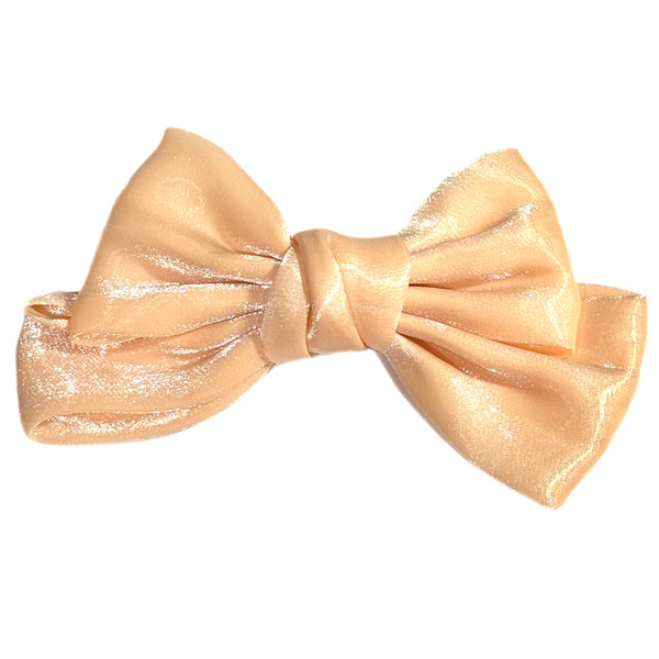 Giant Bow Barrette: Peach