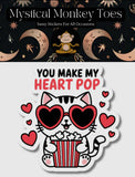 Mystical Monkey Toes - Popcorn Cat Love Sticker