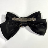 Giant Bow Barrette: Black with Rhinestones