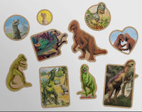 BoyPilot Goods - Kraft Paper Sticker Sheet: Awkward Dinosaurs