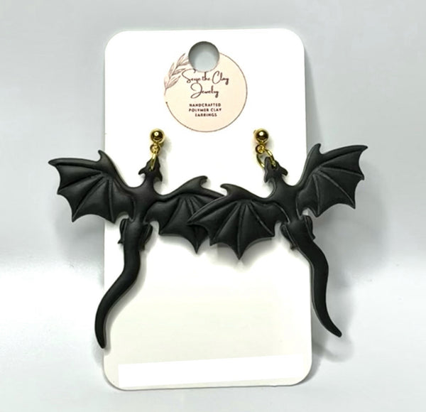 SeizeTheClayJewelry - Dragon Clay Earrings